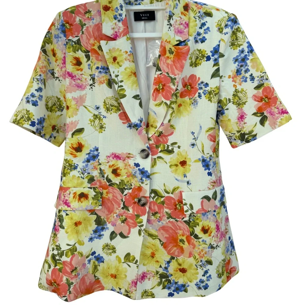 [Never Worn] Vici Floral Short Sleeve Blazer - Picture 3 of 5